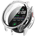 シングルロウ ダイヤモンド PC + 強化フィルム 一体型ウォッチ保護ケース Samsung Galaxy Watch 7 44mm用, Samsung Galaxy Watch 7 40mm用