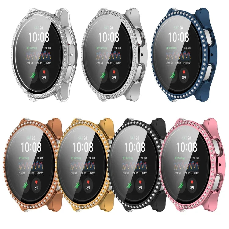 シングルロウ ダイヤモンド PC + 強化フィルム 一体型ウォッチ保護ケース Samsung Galaxy Watch 7 44mm用, Samsung Galaxy Watch 7 40mm用