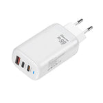 TE-65W GaN PD65W デュアル USB-C+USB-A ノートパソコン / タブレットアダプター、EUプラグ、EUプラグ