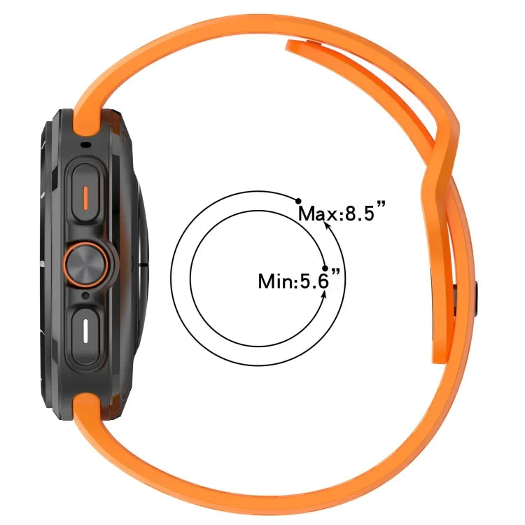 Samsung Galaxy Watch Ultra 47mm 用 ホールスタイル スクエアバックル 無地シリコンウォッチバンド