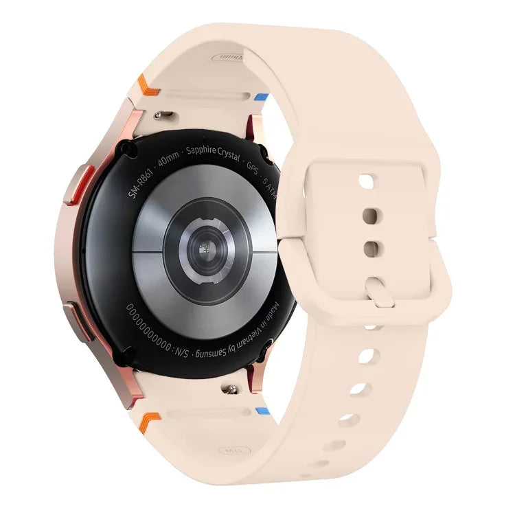 フラット縫製デザイン シリコンウォッチバンド Sansung Galaxy Watch5 Pro 45mm用, Fou Samsung Galaxy Watch 4 40 / 44mm用, Samsung Galaxy Watch 4 Classic 42 / 46mm用
