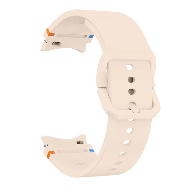 フラット縫製デザイン シリコンウォッチバンド Sansung Galaxy Watch5 Pro 45mm用, Fou Samsung Galaxy Watch 4 40 / 44mm用, Samsung Galaxy Watch 4 Classic 42 / 46mm用