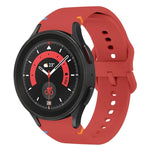 フラット縫製デザイン シリコンウォッチバンド Sansung Galaxy Watch5 Pro 45mm用, Fou Samsung Galaxy Watch 4 40 / 44mm用, Samsung Galaxy Watch 4 Classic 42 / 46mm用