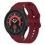 フラット縫製デザイン シリコンウォッチバンド Sansung Galaxy Watch5 Pro 45mm用, Fou Samsung Galaxy Watch 4 40 / 44mm用, Samsung Galaxy Watch 4 Classic 42 / 46mm用