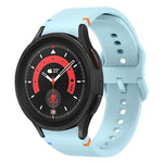 フラット縫製デザイン シリコンウォッチバンド Sansung Galaxy Watch5 Pro 45mm用, Fou Samsung Galaxy Watch 4 40 / 44mm用, Samsung Galaxy Watch 4 Classic 42 / 46mm用