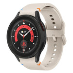 フラット縫製デザイン シリコンウォッチバンド Sansung Galaxy Watch5 Pro 45mm用, Fou Samsung Galaxy Watch 4 40 / 44mm用, Samsung Galaxy Watch 4 Classic 42 / 46mm用