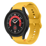 フラット縫製デザイン シリコンウォッチバンド Sansung Galaxy Watch5 Pro 45mm用, Fou Samsung Galaxy Watch 4 40 / 44mm用, Samsung Galaxy Watch 4 Classic 42 / 46mm用