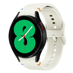 フラット縫製デザイン シリコンウォッチバンド Sansung Galaxy Watch5 Pro 45mm用, Fou Samsung Galaxy Watch 4 40 / 44mm用, Samsung Galaxy Watch 4 Classic 42 / 46mm用