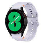 フラット縫製デザイン シリコンウォッチバンド Sansung Galaxy Watch5 Pro 45mm用, Fou Samsung Galaxy Watch 4 40 / 44mm用, Samsung Galaxy Watch 4 Classic 42 / 46mm用