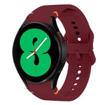 フラット縫製デザイン シリコンウォッチバンド Sansung Galaxy Watch5 Pro 45mm用, Fou Samsung Galaxy Watch 4 40 / 44mm用, Samsung Galaxy Watch 4 Classic 42 / 46mm用