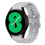 フラット縫製デザイン シリコンウォッチバンド Sansung Galaxy Watch5 Pro 45mm用, Fou Samsung Galaxy Watch 4 40 / 44mm用, Samsung Galaxy Watch 4 Classic 42 / 46mm用