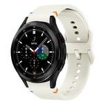 フラット縫製デザイン シリコンウォッチバンド Sansung Galaxy Watch5 Pro 45mm用, Fou Samsung Galaxy Watch 4 40 / 44mm用, Samsung Galaxy Watch 4 Classic 42 / 46mm用