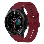 フラット縫製デザイン シリコンウォッチバンド Sansung Galaxy Watch5 Pro 45mm用, Fou Samsung Galaxy Watch 4 40 / 44mm用, Samsung Galaxy Watch 4 Classic 42 / 46mm用