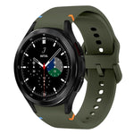 フラット縫製デザイン シリコンウォッチバンド Sansung Galaxy Watch5 Pro 45mm用, Fou Samsung Galaxy Watch 4 40 / 44mm用, Samsung Galaxy Watch 4 Classic 42 / 46mm用