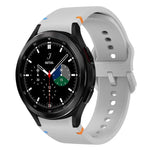 フラット縫製デザイン シリコンウォッチバンド Sansung Galaxy Watch5 Pro 45mm用, Fou Samsung Galaxy Watch 4 40 / 44mm用, Samsung Galaxy Watch 4 Classic 42 / 46mm用