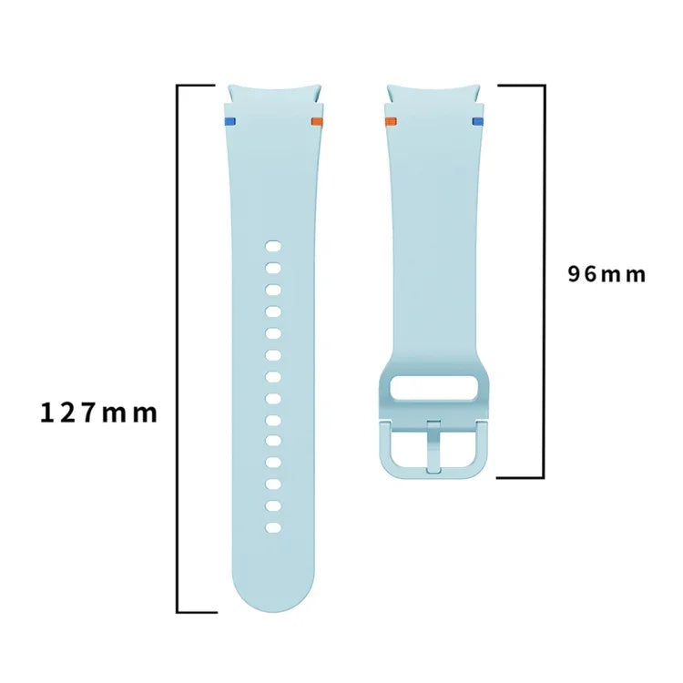 フラット縫製デザイン シリコンウォッチバンド Sansung Galaxy Watch5 Pro 45mm用, Fou Samsung Galaxy Watch 4 40 / 44mm用, Samsung Galaxy Watch 4 Classic 42 / 46mm用