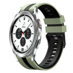 20mm ツートーンスポーツシリコンウォッチバンド、Samsung Galaxy Watch 4 Classic 42mm用、Samsung Galaxy Watch Active 2 44mm用、Samsung Galaxy Watch Active 2 40mm用