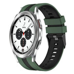 20mm ツートーンスポーツシリコンウォッチバンド、Samsung Galaxy Watch 4 Classic 42mm用、Samsung Galaxy Watch Active 2 44mm用、Samsung Galaxy Watch Active 2 40mm用