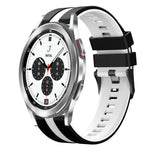 20mm ツートーンスポーツシリコンウォッチバンド、Samsung Galaxy Watch 4 Classic 42mm用、Samsung Galaxy Watch Active 2 44mm用、Samsung Galaxy Watch Active 2 40mm用