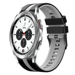 20mm ツートーンスポーツシリコンウォッチバンド、Samsung Galaxy Watch 4 Classic 42mm用、Samsung Galaxy Watch Active 2 44mm用、Samsung Galaxy Watch Active 2 40mm用