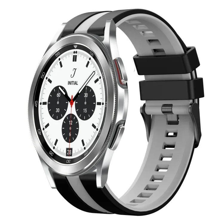 20mm ツートーンスポーツシリコンウォッチバンド、Samsung Galaxy Watch 4 Classic 42mm用、Samsung Galaxy Watch Active 2 44mm用、Samsung Galaxy Watch Active 2 40mm用