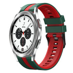 20mm ツートーンスポーツシリコンウォッチバンド、Samsung Galaxy Watch 4 Classic 42mm用、Samsung Galaxy Watch Active 2 44mm用、Samsung Galaxy Watch Active 2 40mm用