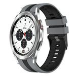 20mm ツートーンスポーツシリコンウォッチバンド、Samsung Galaxy Watch 4 Classic 42mm用、Samsung Galaxy Watch Active 2 44mm用、Samsung Galaxy Watch Active 2 40mm用