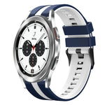 20mm ツートーンスポーツシリコンウォッチバンド、Samsung Galaxy Watch 4 Classic 42mm用、Samsung Galaxy Watch Active 2 44mm用、Samsung Galaxy Watch Active 2 40mm用