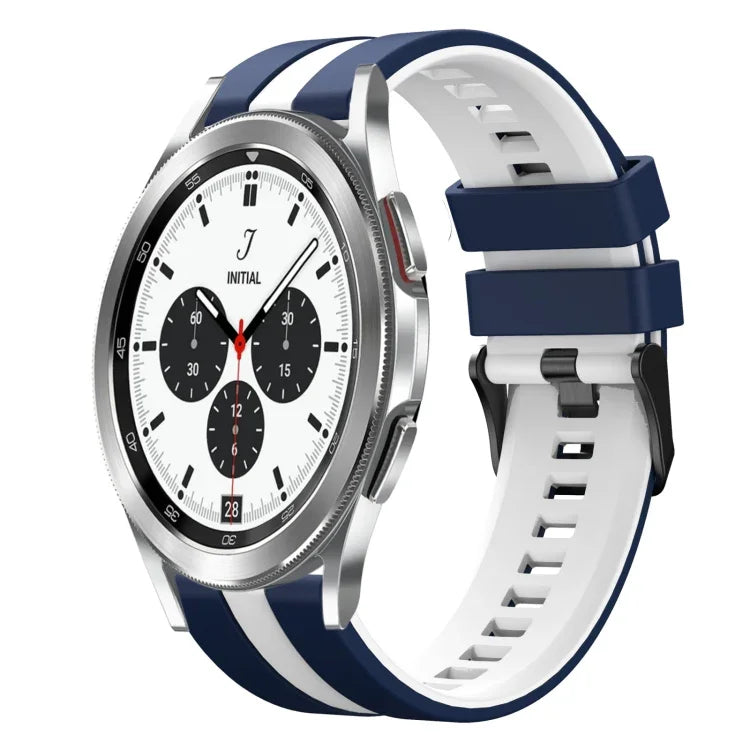 20mm ツートーンスポーツシリコンウォッチバンド、Samsung Galaxy Watch 4 Classic 42mm用、Samsung Galaxy Watch Active 2 44mm用、Samsung Galaxy Watch Active 2 40mm用