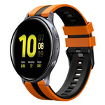 20mm ツートーンスポーツシリコンウォッチバンド、Samsung Galaxy Watch 4 Classic 42mm用、Samsung Galaxy Watch Active 2 44mm用、Samsung Galaxy Watch Active 2 40mm用
