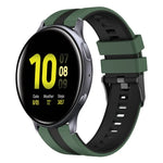 20mm ツートーンスポーツシリコンウォッチバンド、Samsung Galaxy Watch 4 Classic 42mm用、Samsung Galaxy Watch Active 2 44mm用、Samsung Galaxy Watch Active 2 40mm用