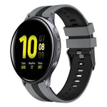 20mm ツートーンスポーツシリコンウォッチバンド、Samsung Galaxy Watch 4 Classic 42mm用、Samsung Galaxy Watch Active 2 44mm用、Samsung Galaxy Watch Active 2 40mm用