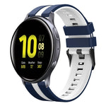 20mm ツートーンスポーツシリコンウォッチバンド、Samsung Galaxy Watch 4 Classic 42mm用、Samsung Galaxy Watch Active 2 44mm用、Samsung Galaxy Watch Active 2 40mm用