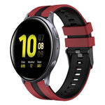 20mm ツートーンスポーツシリコンウォッチバンド、Samsung Galaxy Watch 4 Classic 42mm用、Samsung Galaxy Watch Active 2 44mm用、Samsung Galaxy Watch Active 2 40mm用