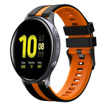 20mm ツートーンスポーツシリコンウォッチバンド、Samsung Galaxy Watch 4 Classic 42mm用、Samsung Galaxy Watch Active 2 44mm用、Samsung Galaxy Watch Active 2 40mm用