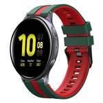 20mm ツートーンスポーツシリコンウォッチバンド、Samsung Galaxy Watch 4 Classic 42mm用、Samsung Galaxy Watch Active 2 44mm用、Samsung Galaxy Watch Active 2 40mm用