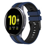 20mm ツートーンスポーツシリコンウォッチバンド、Samsung Galaxy Watch 4 Classic 42mm用、Samsung Galaxy Watch Active 2 44mm用、Samsung Galaxy Watch Active 2 40mm用