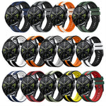 20mm ツートーンスポーツシリコンウォッチバンド、Samsung Galaxy Watch 4 Classic 42mm用、Samsung Galaxy Watch Active 2 44mm用、Samsung Galaxy Watch Active 2 40mm用
