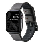 本革ハイブリッドシリコンウォッチバンド、Apple Watch Series 10 46mm用、Apple Watch Series 10 42mm用、Apple Watch SE 2023 44mm用、Apple Watch SE 2023 40mm用、Apple Watch Ultra 2 49mm用、Apple Watch Series 9 45mm用