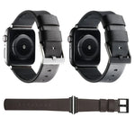 本革ハイブリッドシリコンウォッチバンド、Apple Watch Series 10 46mm用、Apple Watch Series 10 42mm用、Apple Watch SE 2023 44mm用、Apple Watch SE 2023 40mm用、Apple Watch Ultra 2 49mm用、Apple Watch Series 9 45mm用