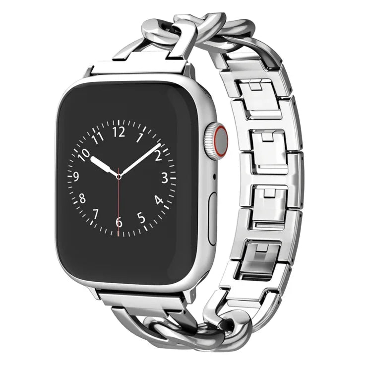 クイックリリース メタルチェーンウォッチバンド、Apple Watch SE 2023 44mm用、Apple Watch SE 2023 40mm用、Apple Watch Ultra 2 49mm用、Apple Watch Series 9 45mm用、Apple Watch Series 9 41mm用、Apple Watch Ultra 49mm用、Apple Watch Series 8 41mm用...
