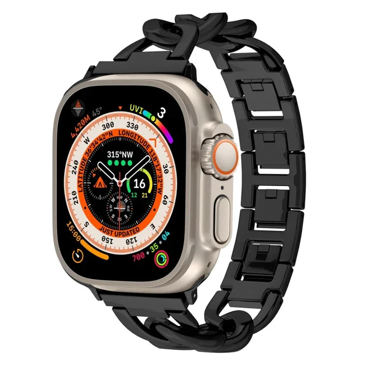 クイックリリース メタルチェーンウォッチバンド、Apple Watch SE 2023 44mm用、Apple Watch SE 2023 40mm用、Apple Watch Ultra 2 49mm用、Apple Watch Series 9 45mm用、Apple Watch Series 9 41mm用、Apple Watch Ultra 49mm用、Apple Watch Series 8 41mm用...