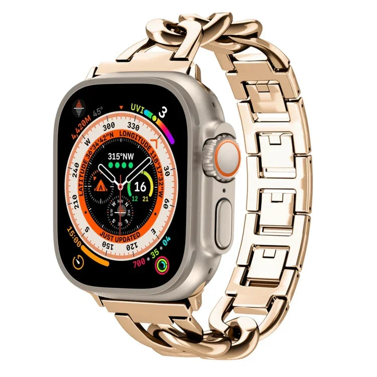 クイックリリース メタルチェーンウォッチバンド、Apple Watch SE 2023 44mm用、Apple Watch SE 2023 40mm用、Apple Watch Ultra 2 49mm用、Apple Watch Series 9 45mm用、Apple Watch Series 9 41mm用、Apple Watch Ultra 49mm用、Apple Watch Series 8 41mm用...