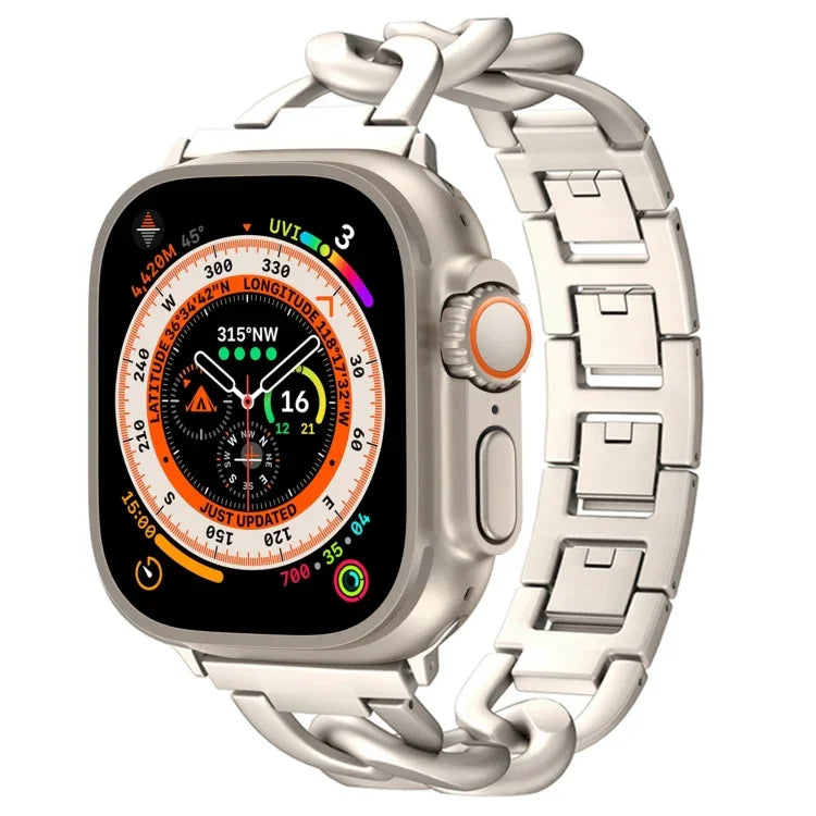 クイックリリース メタルチェーンウォッチバンド、Apple Watch SE 2023 44mm用、Apple Watch SE 2023 40mm用、Apple Watch Ultra 2 49mm用、Apple Watch Series 9 45mm用、Apple Watch Series 9 41mm用、Apple Watch Ultra 49mm用、Apple Watch Series 8 41mm用...