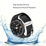 Samsung Galaxy Watch Ultra 47mm / Ultra 2025 用 グルーブマグネティック折りたたみシルバーバックルシリコンウォッチバンド