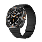 Samsung Galaxy Watch Ultra 47mm用 ブラックコネクター I型磁気シリコンウォッチバンド