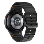 ウェーブパターンステッチ入りシリコン製時計バンド、Samsung Galaxy Watch 7 40 / 44mm用、Samsung Galaxy Watch 6 Classic用、Samsung Galaxy Watch 6 40 / 44mm用、Samsung Galaxy Watch 5 40 / 44mm用