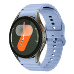 ウェーブパターンステッチ入りシリコン製時計バンド、Samsung Galaxy Watch 7 40 / 44mm用、Samsung Galaxy Watch 6 Classic用、Samsung Galaxy Watch 6 40 / 44mm用、Samsung Galaxy Watch 5 40 / 44mm用