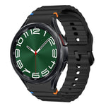 ウェーブパターンステッチ入りシリコン製時計バンド、Samsung Galaxy Watch 7 40 / 44mm用、Samsung Galaxy Watch 6 Classic用、Samsung Galaxy Watch 6 40 / 44mm用、Samsung Galaxy Watch 5 40 / 44mm用