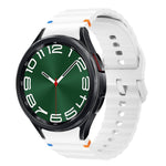 ウェーブパターンステッチ入りシリコン製時計バンド、Samsung Galaxy Watch 7 40 / 44mm用、Samsung Galaxy Watch 6 Classic用、Samsung Galaxy Watch 6 40 / 44mm用、Samsung Galaxy Watch 5 40 / 44mm用